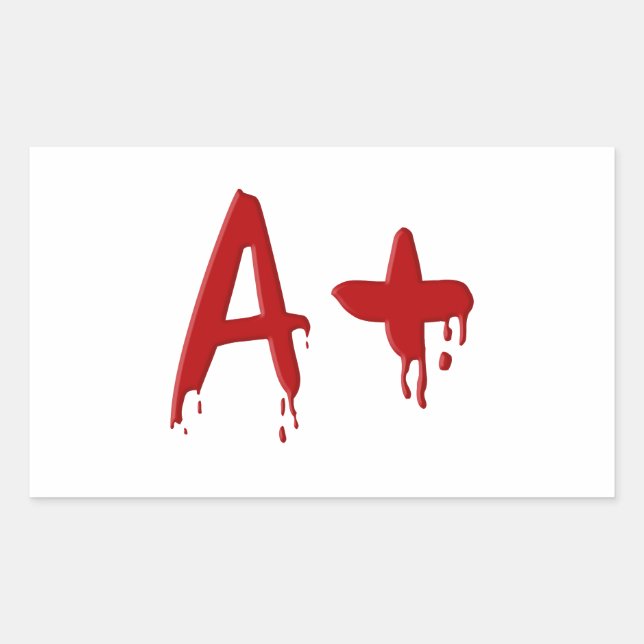 Blood group A positive Rectangular Sticker (Front)