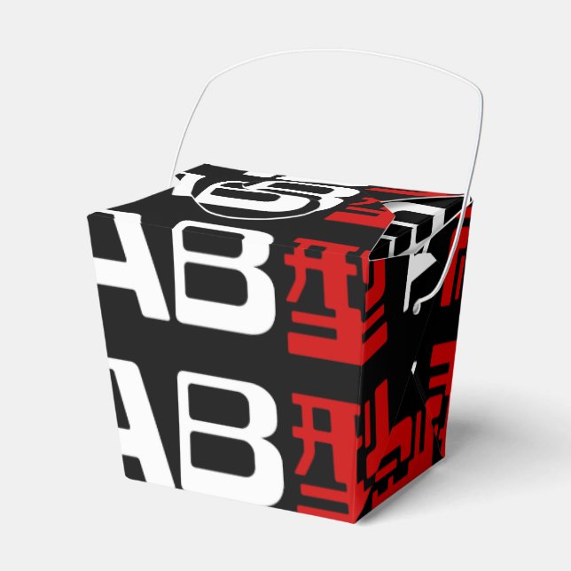 Blood Group AB Japanese Kanji Favor Boxes (Front Side)