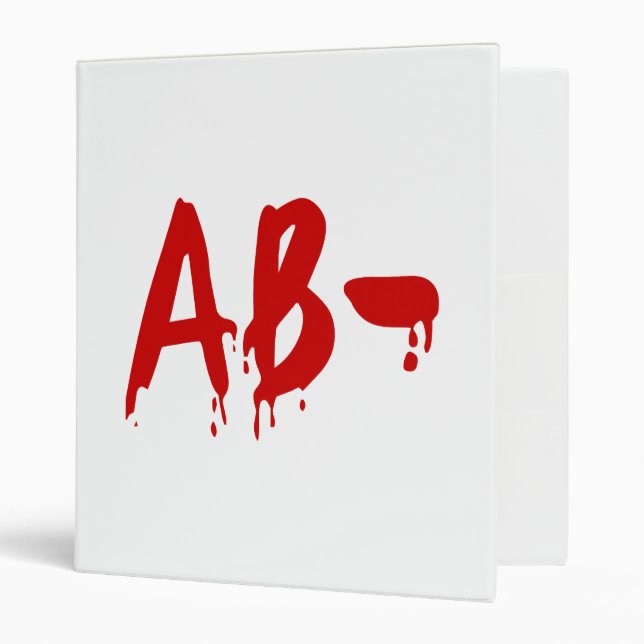 Blood Group AB- Negative #Horror Hospital Binder (Front/Inside)