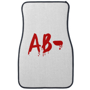 Blood Group AB- Negative #Horror Hospital Car Mat