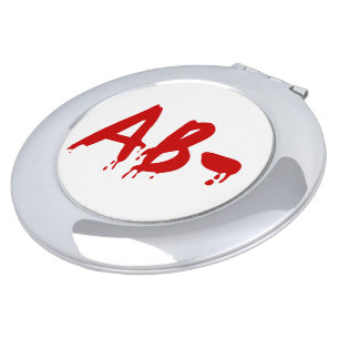 Blood Group AB- Negative #Horror Hospital Compact Mirror