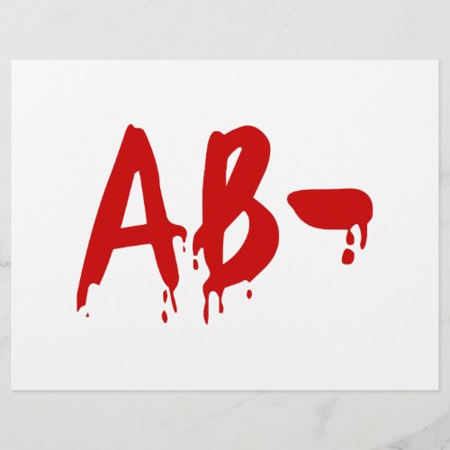 Blood Group AB_ Negative Horror Hospital Flyer