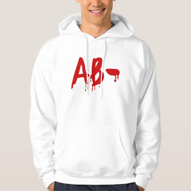 Blood Group AB- Negative #Horror Hospital Hoodie (Front)