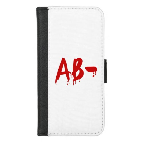Blood Group AB_ Negative Horror Hospital iPhone 87 Wallet Case