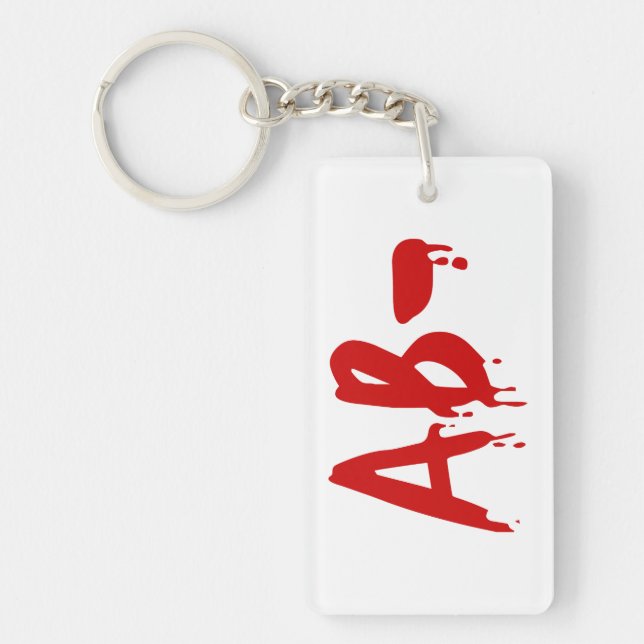 Blood Group AB- Negative #Horror Hospital Keychain (Front)
