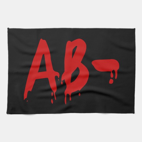 Blood Group AB_ Negative Horror Hospital Kitchen Towel