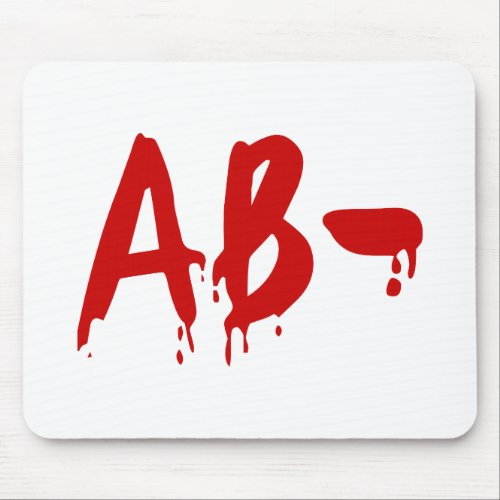 Blood Group AB_ Negative Horror Hospital Mouse Pad