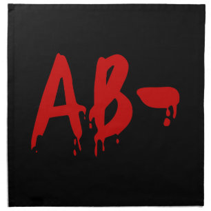 Blood Group AB- Negative #Horror Hospital Napkin