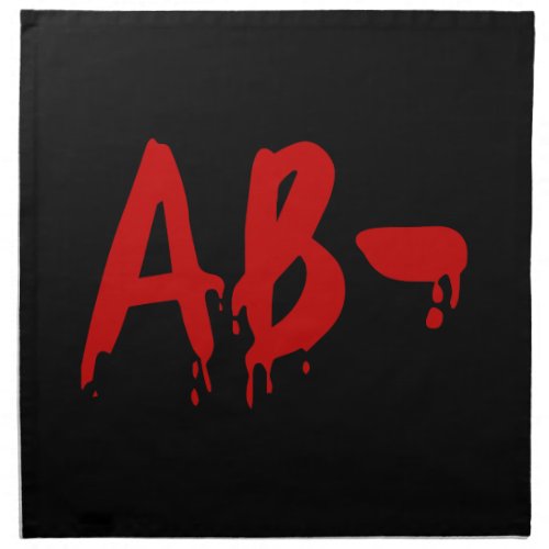 Blood Group AB_ Negative Horror Hospital Napkin