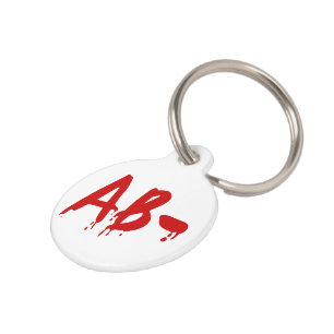 Blood Group AB- Negative #Horror Hospital Pet Tag
