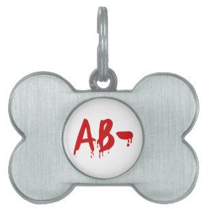 Blood Group AB- Negative #Horror Hospital Pet Tag