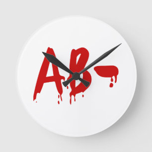 Blood Group AB- Negative #Horror Hospital Round Clock