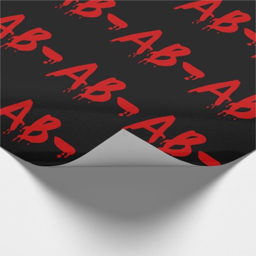 Blood Group AB_ Negative Horror Hospital Wrapping Paper