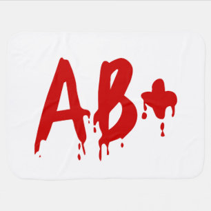 Blood Group AB+ Positive #Horror Hospital Baby Blanket