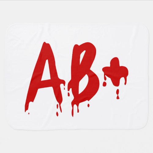 Blood Group AB Positive Horror Hospital Baby Blanket