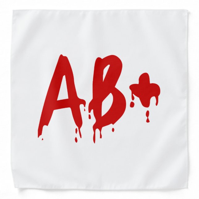 Blood Group AB+ Positive #Horror Hospital Bandana (Front)