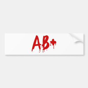 Blood Group AB+ Positive #Horror Hospital Bumper Sticker