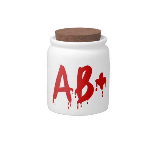 Blood Group AB Positive Horror Hospital Candy Jar
