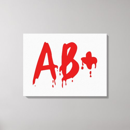 Blood Group AB Positive Horror Hospital Canvas Print