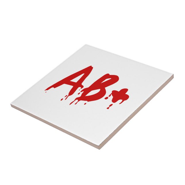 Blood Group AB+ Positive #Horror Hospital Ceramic Tile (Side)