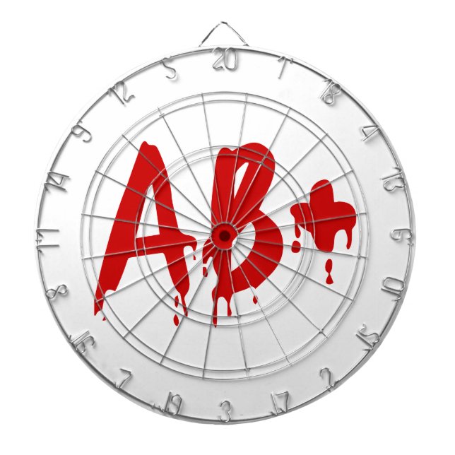 Blood Group AB+ Positive #Horror Hospital Dart Board (Front)