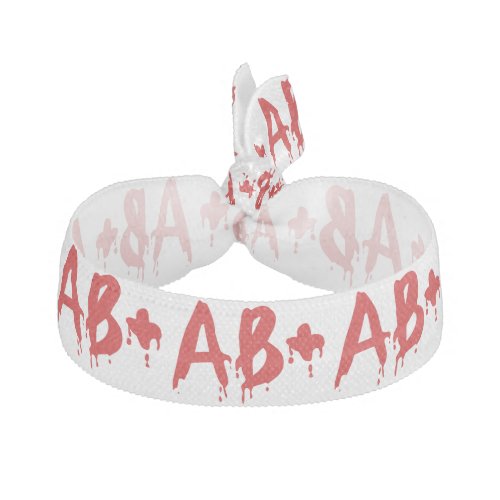 Blood Group AB Positive Horror Hospital Elastic Hair Tie