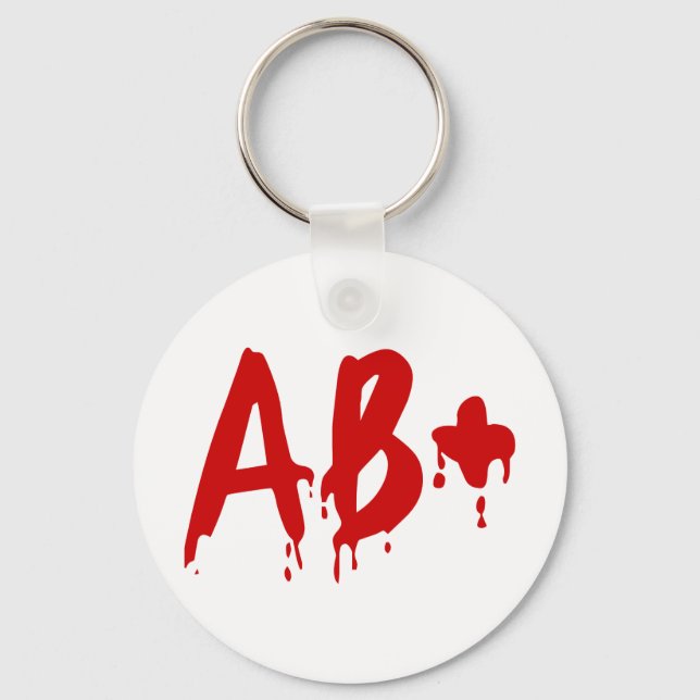 Blood Group AB+ Positive #Horror Hospital Keychain (Front)