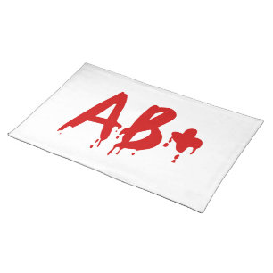 Blood Group AB+ Positive #Horror Hospital Placemat