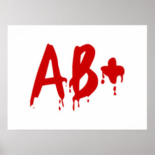 Blood Group AB+ Positive #Horror Hospital Poster