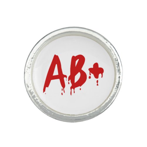 Blood Group AB Positive Horror Hospital Ring
