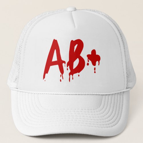 Blood Group AB Positive Horror Hospital Trucker Hat