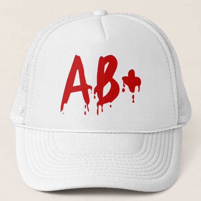 Blood Group AB+ Positive #Horror Hospital Trucker Hat (Front)