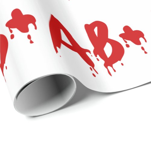 Blood Group AB Positive Horror Hospital Wrapping Paper