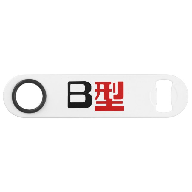 Blood Group B Japanese Kanji Bar Key (Front (Horizontal))