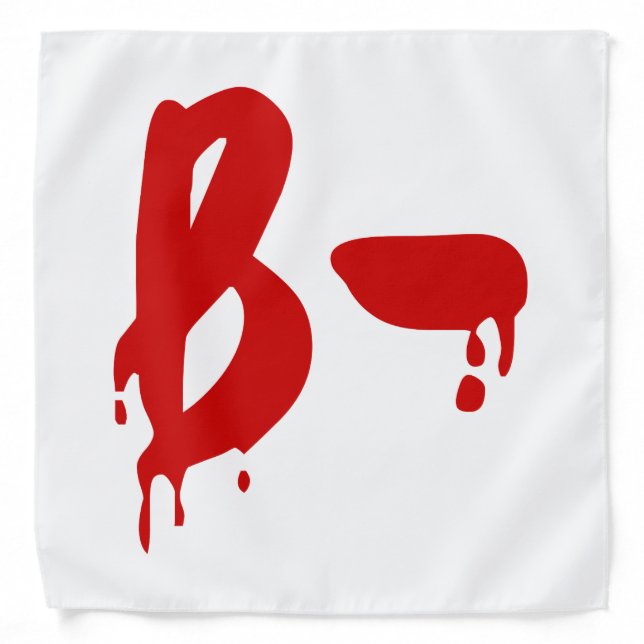 Blood Group B- Negative #Horror Hospital Bandana (Front)