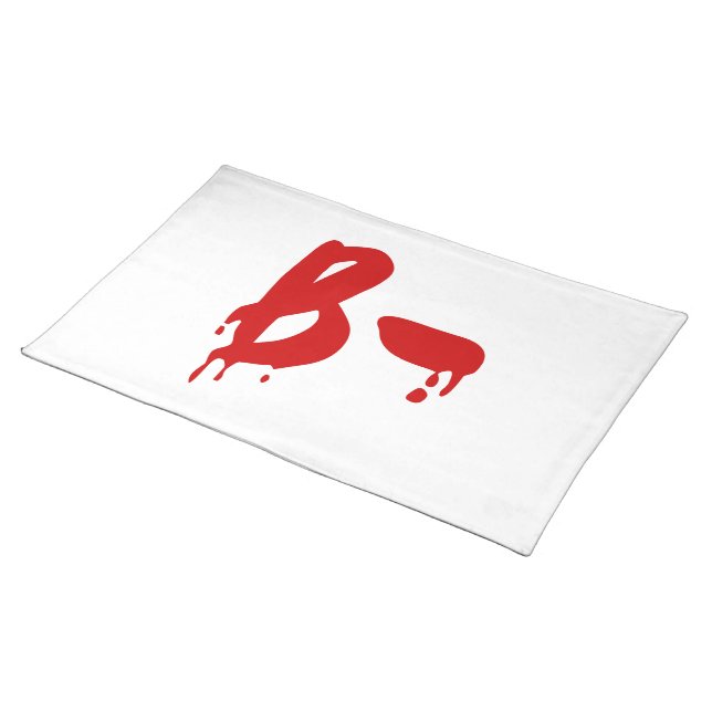 Blood Group B- Negative #Horror Hospital Cloth Placemat (On Table)