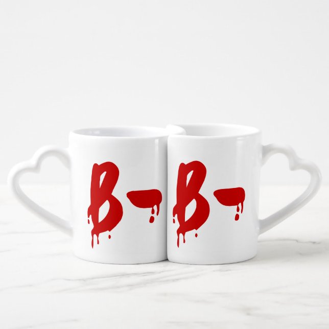 Blood Group B- Negative #Horror Hospital Coffee Mug Set (Front Nesting)