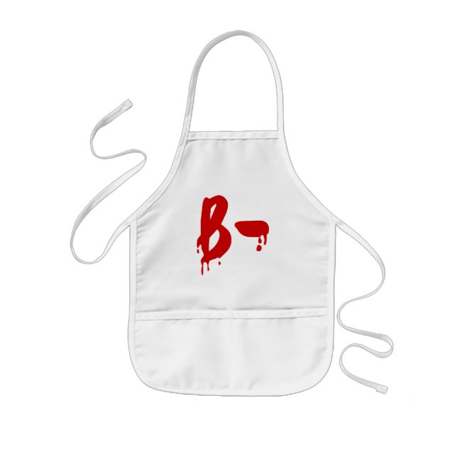 Blood Group B- Negative #Horror Hospital Kids' Apron (Front)