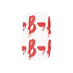 Blood Group B- Negative #Horror Hospital Minx Nail Art