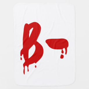 Blood Group B- Negative #Horror Hospital Receiving Blanket