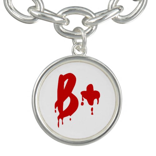 Blood Group B Positive Horror Hospital Charm Bracelet