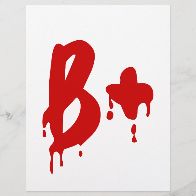 Blood Group B+ Positive #Horror Hospital Flyer (Front)