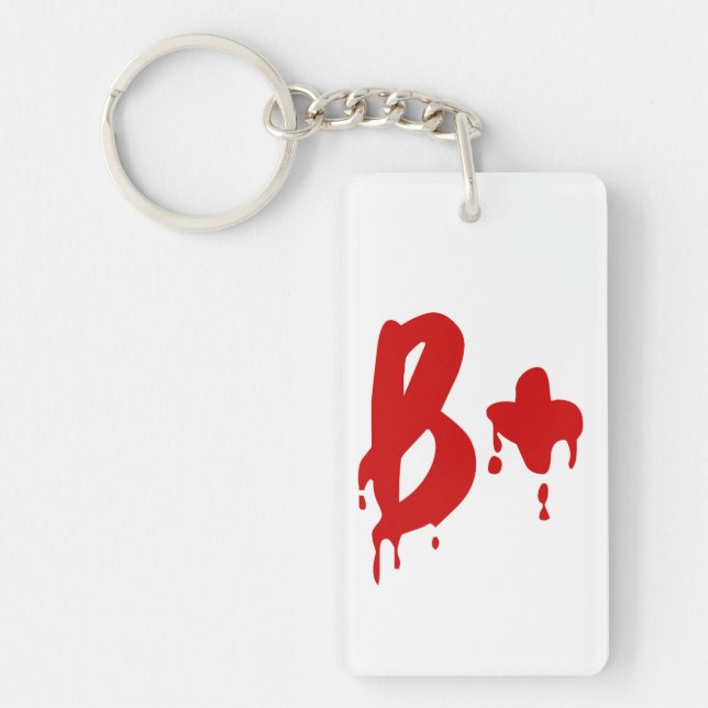 Blood Group B+ Positive #Horror Hospital Keychain (Front)