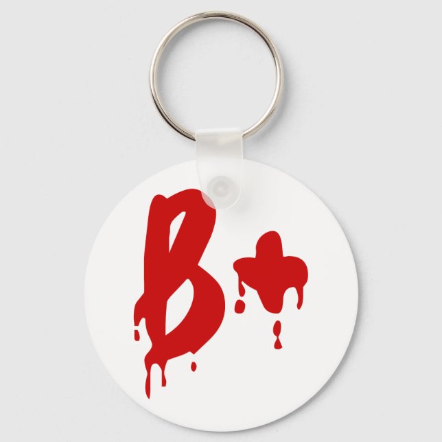 Blood Group B+ Positive #Horror Hospital Keychain (Front)
