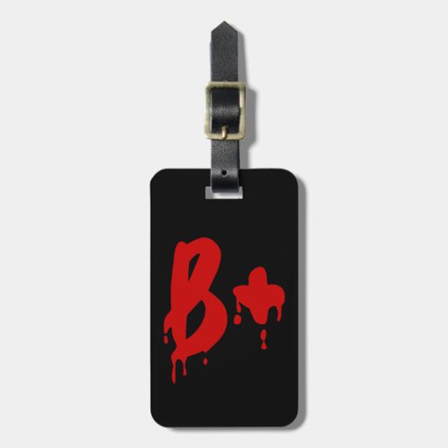 Blood Group B Positive Horror Hospital Luggage Tag