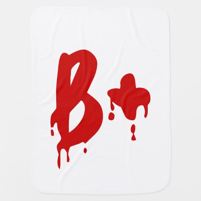 Blood Group B+ Positive #Horror Hospital Swaddle Blanket (Front)