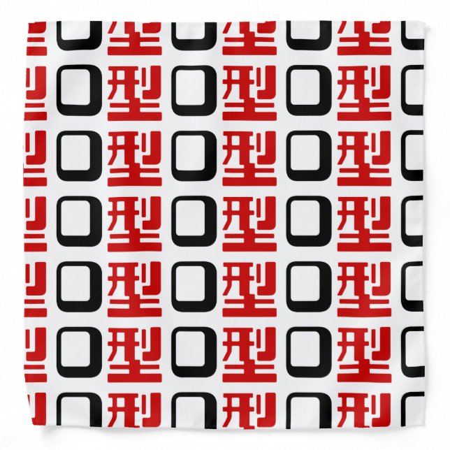 Blood Group O Japanese Kanji Bandana (Front)