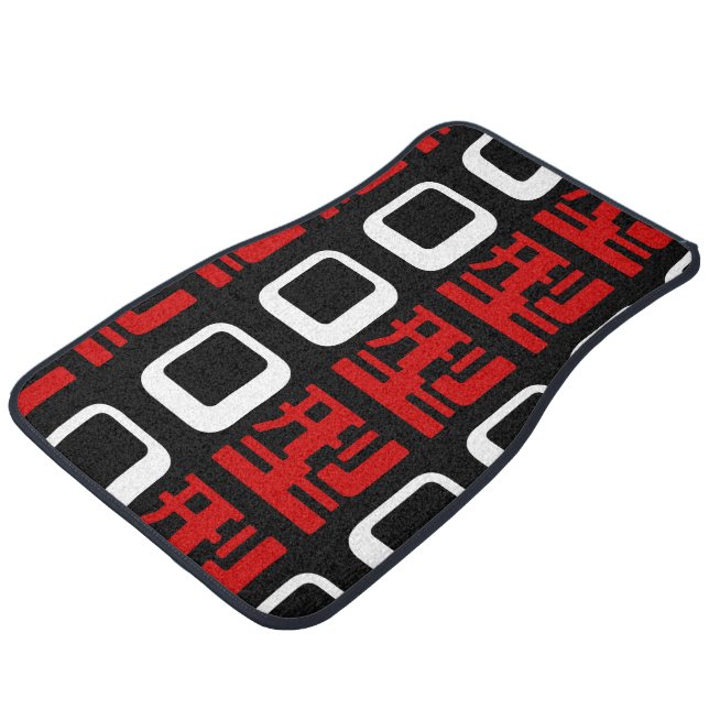 Blood Group O Japanese Kanji Car Mat (Angled)