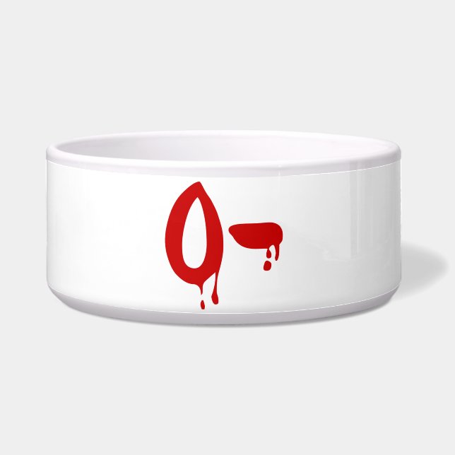 Blood Group O- Negative #Horror Hospital Bowl (Front)