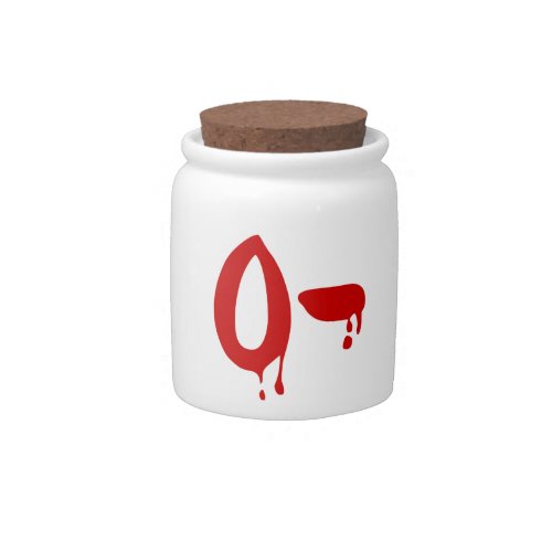 Blood Group O_ Negative Horror Hospital Candy Jar